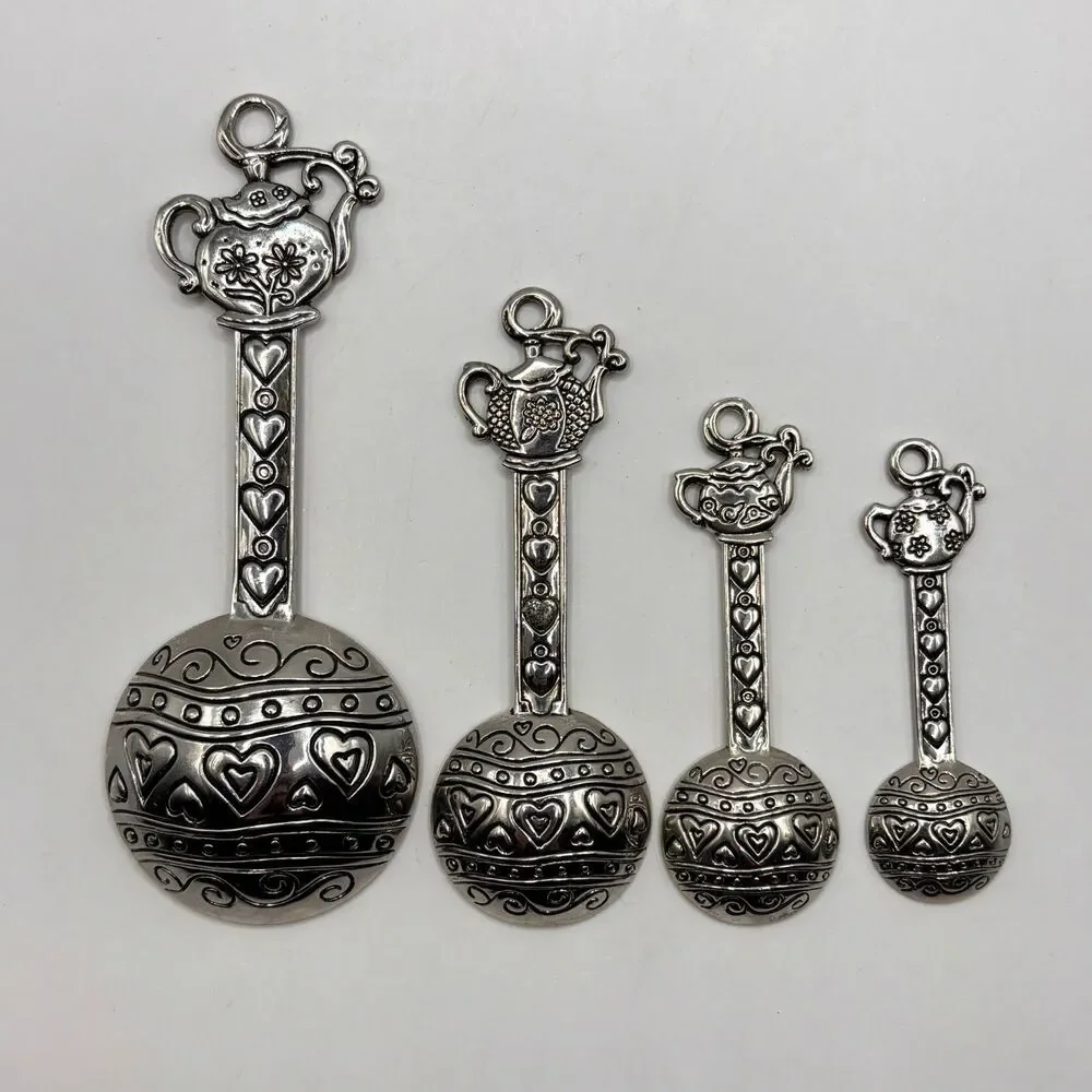 Ganz Teapot 4 Piece Measuring Spoons Set - Teapot Theme